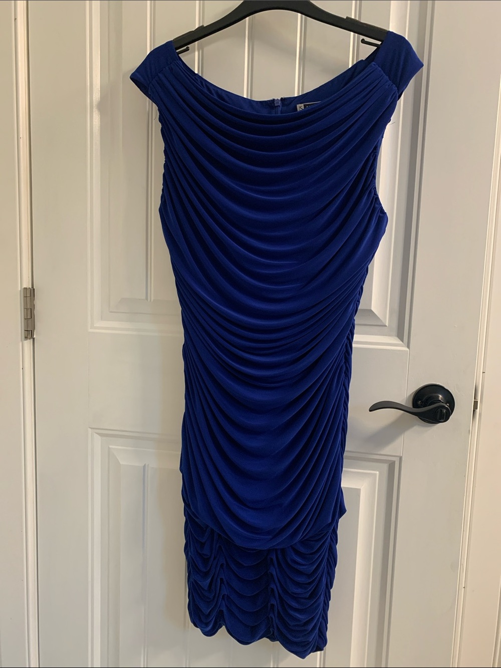 JS Boutique Cobalt One-Shoulder Ruched Dress